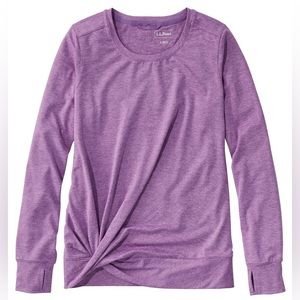 NWT | L.L. Bean Women's VentureSoft Twist-Front Top, Long-Sleeve, XS